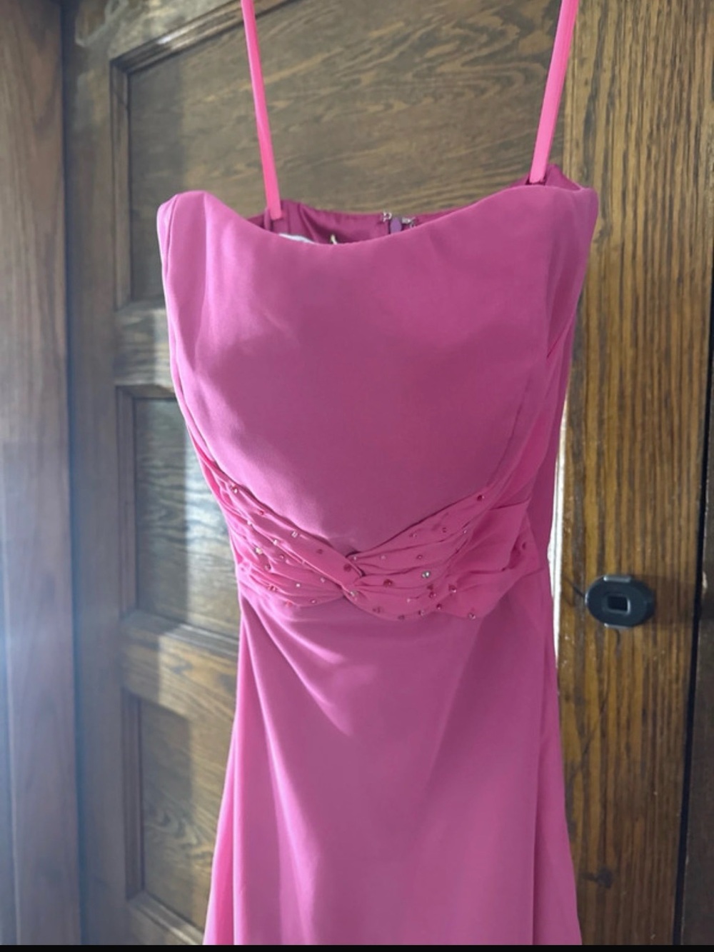 Women's Mari Lee Pink Spaghetti Strap Evening Dress